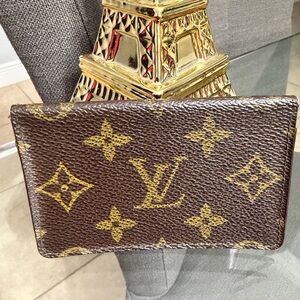 Louis Vuitton Brown and Gold Monogram Card Holder